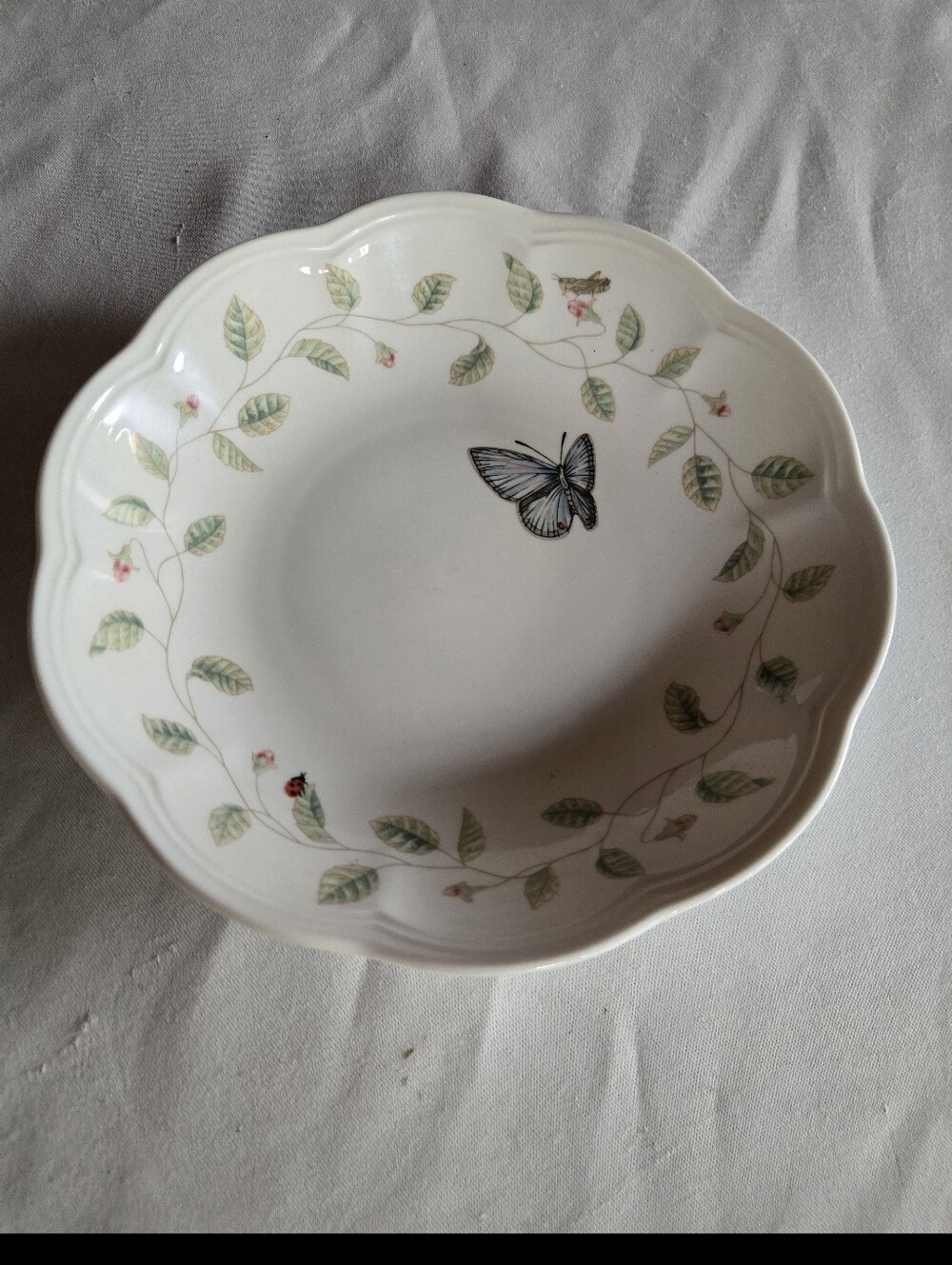 Lenox Butterfly Meadow Soup Or Pasta Bowl 8.75" Dia